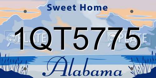 1QT5775 Alabama License Plate