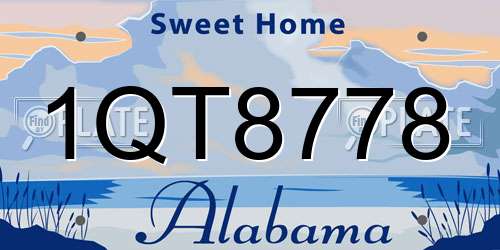 1QT8778 Alabama License Plate