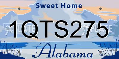 1QTS275 Alabama License Plate