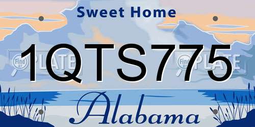 1QTS775 Alabama License Plate
