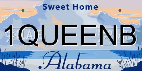 1QUEENB Alabama License Plate