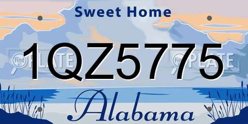1QZ5775 Alabama License Plate