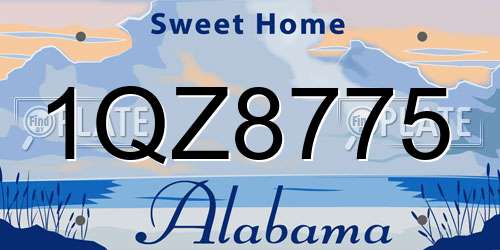 1QZ8775 Alabama License Plate