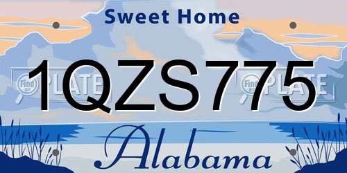 1QZS775 Alabama License Plate