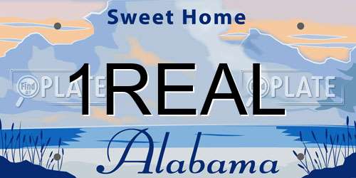 1REAL Alabama License Plate