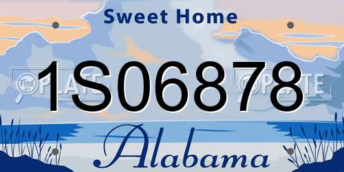 1S06878 Alabama License Plate