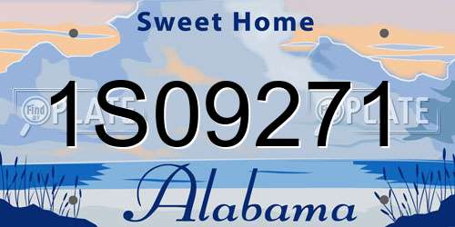 1S09271 Alabama License Plate