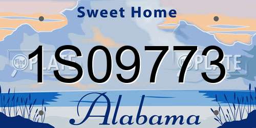 1S09773 Alabama License Plate