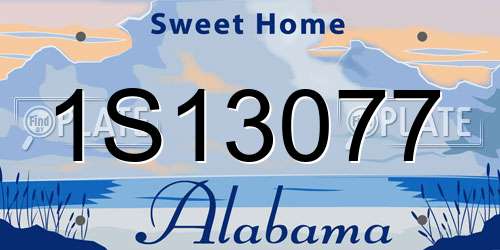 1S13077 Alabama License Plate