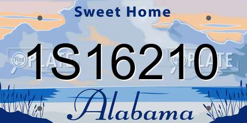 1S16210 Alabama License Plate