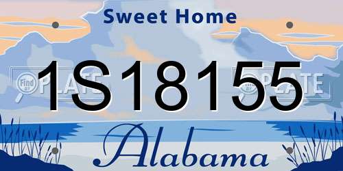 1S18155 Alabama License Plate