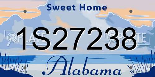 1S27238 Alabama License Plate