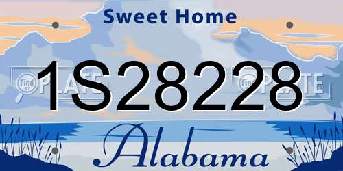 1S28228 Alabama License Plate