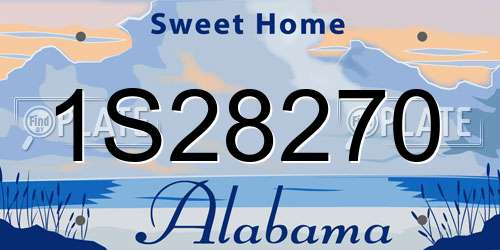1S28270 Alabama License Plate
