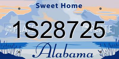 1S28725 Alabama License Plate