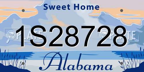 1S28728 Alabama License Plate