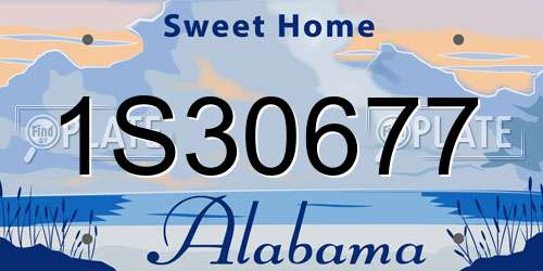 1S30677 Alabama License Plate