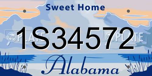 1S34572 Alabama License Plate