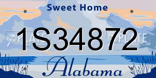 1S34872 Alabama License Plate
