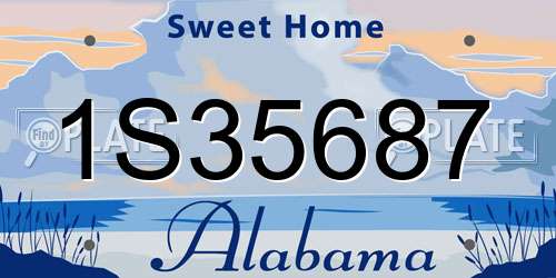 1S35687 Alabama License Plate