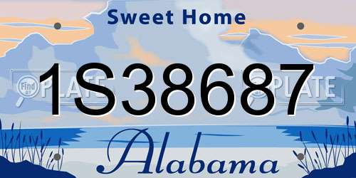 1S38687 Alabama License Plate