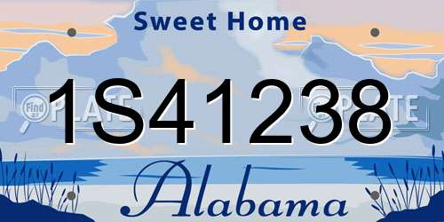 1S41238 Alabama License Plate