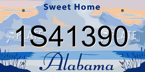 1S41390 Alabama License Plate