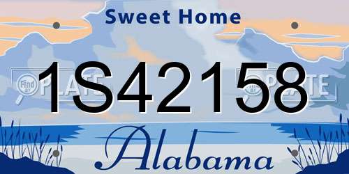 1S42158 Alabama License Plate