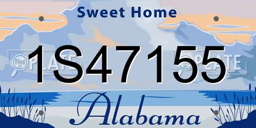 1S47155 Alabama License Plate