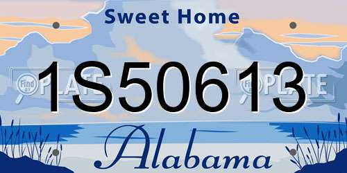 1S50613 Alabama License Plate