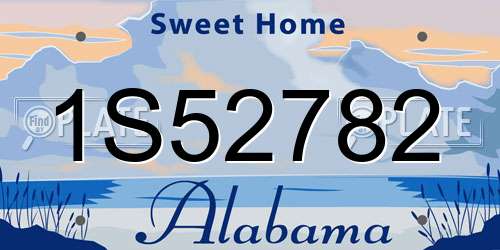 1S52782 Alabama License Plate