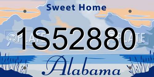 1S52880 Alabama License Plate