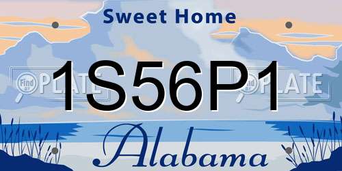 1S56P1 Alabama License Plate