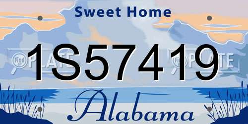 1S57419 Alabama License Plate
