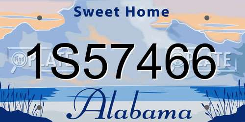 1S57466 Alabama License Plate