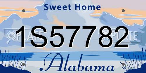 1S57782 Alabama License Plate