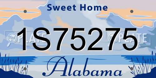 1S75275 Alabama License Plate