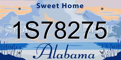 1S78275 Alabama License Plate