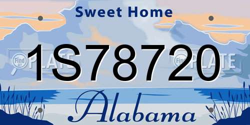 1S78720 Alabama License Plate