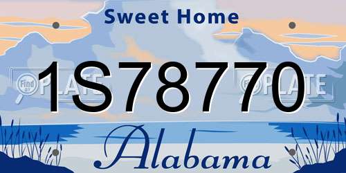 1S78770 Alabama License Plate