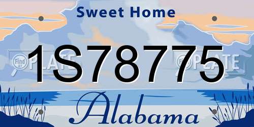 1S78775 Alabama License Plate