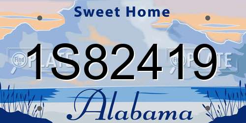 1S82419 Alabama License Plate