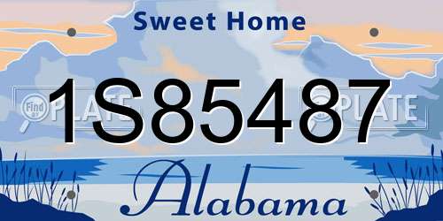 1S85487 Alabama License Plate