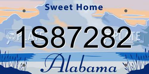1S87282 Alabama License Plate
