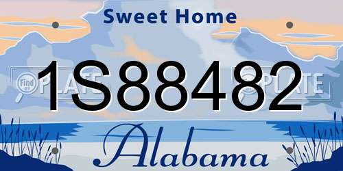 1S88482 Alabama License Plate