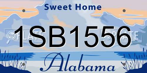 1SB1556 Alabama License Plate