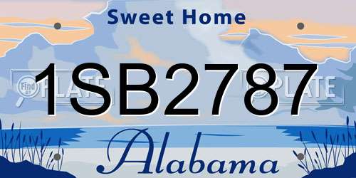 1SB2787 Alabama License Plate