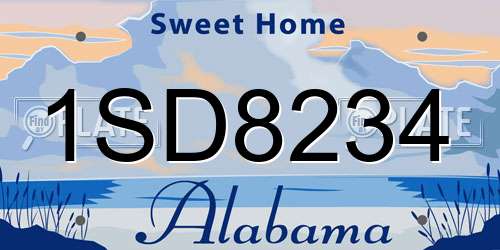 1SD8234 Alabama License Plate