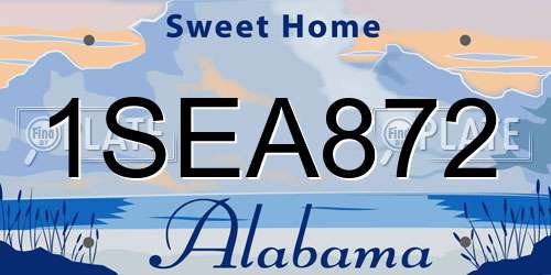1SEA872 Alabama License Plate