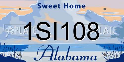 1SI108 Alabama License Plate